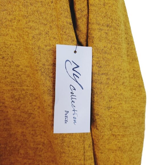 NWT NY Collection Womens Gold/Leopard print Top Sz Petite Large Wild Print - Picture 3 of 10